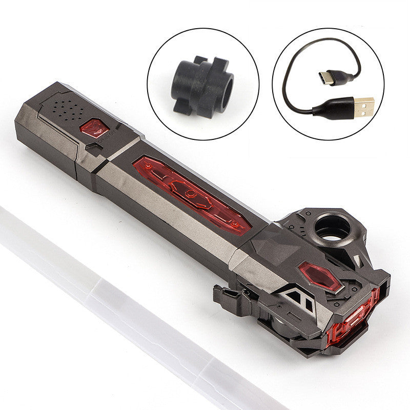 7 Colors RGB Laser Sword Retractable Flash Lightsaber Toys Hand Spinner Type-C Rechargeable Cosplay Prop Luminous Toy For Kids