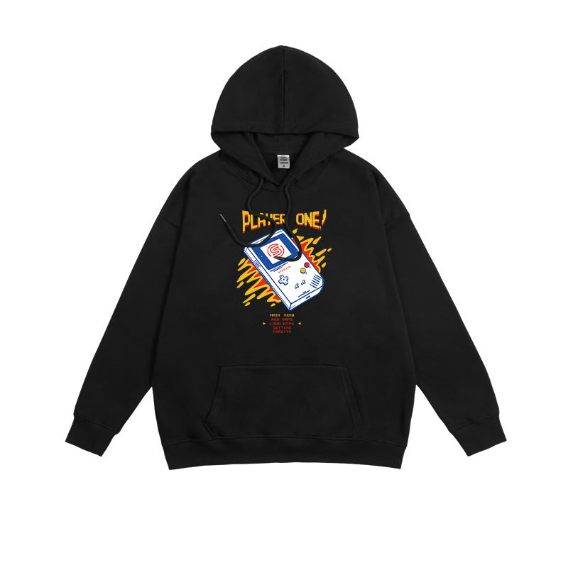 American Vintage Street Tide Pixel Print Sweater Men